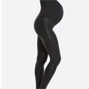 Spanx Mama Faux Leather Leggings small